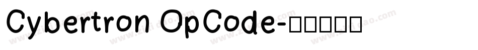 Cybertron OpCode字体转换